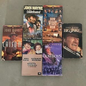 Vintage John Wayne VHS tapes- bundle of 6